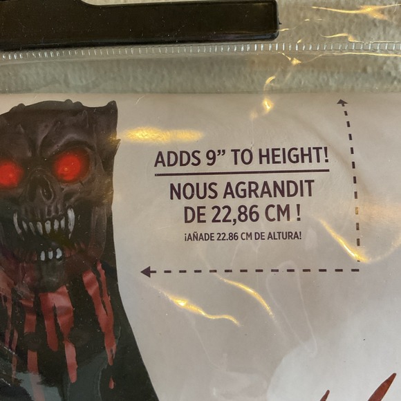 New Illusion Ghoul Halloween Costume Child Size M‎ (8-10) Eyes Light Up! - Picture 4 of 9